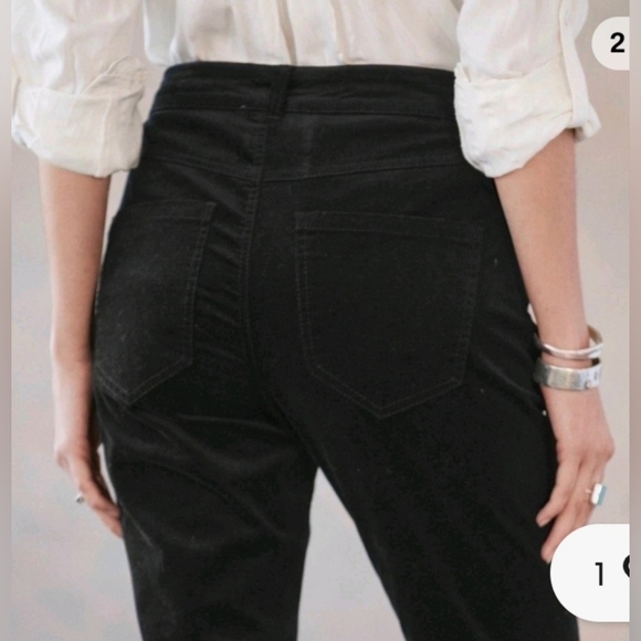 🩷🩵Sundance Black Embroidered Paisley Skinny Nightfall Velveteen Pant Size 4💜 - Picture 10 of 10